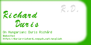 richard duris business card